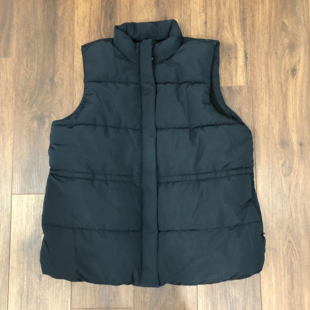 Amazon Essentials Relaxed Fit Womens Black Sleeveless Puffer Vest Size XXL